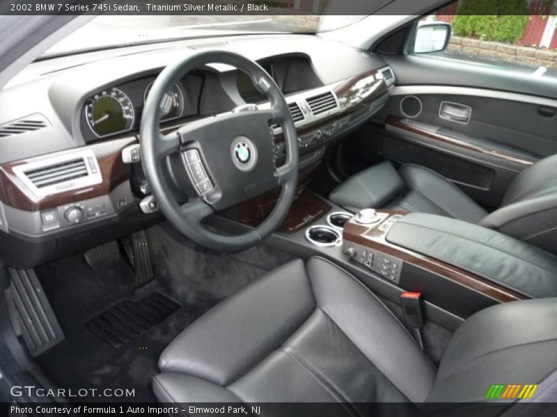 Titanium Silver Metallic / Black 2002 BMW 7 Series 745i Sedan