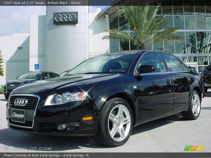 Brilliant Black / Ebony 2007 Audi A4 2.0T Sedan