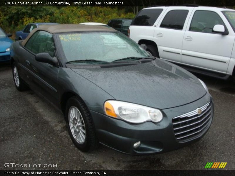Onyx Green Pearl / Sandstone 2004 Chrysler Sebring LXi Convertible