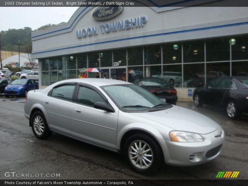 Bright Silver Metallic / Dark Slate Gray 2003 Chrysler Sebring LX Sedan