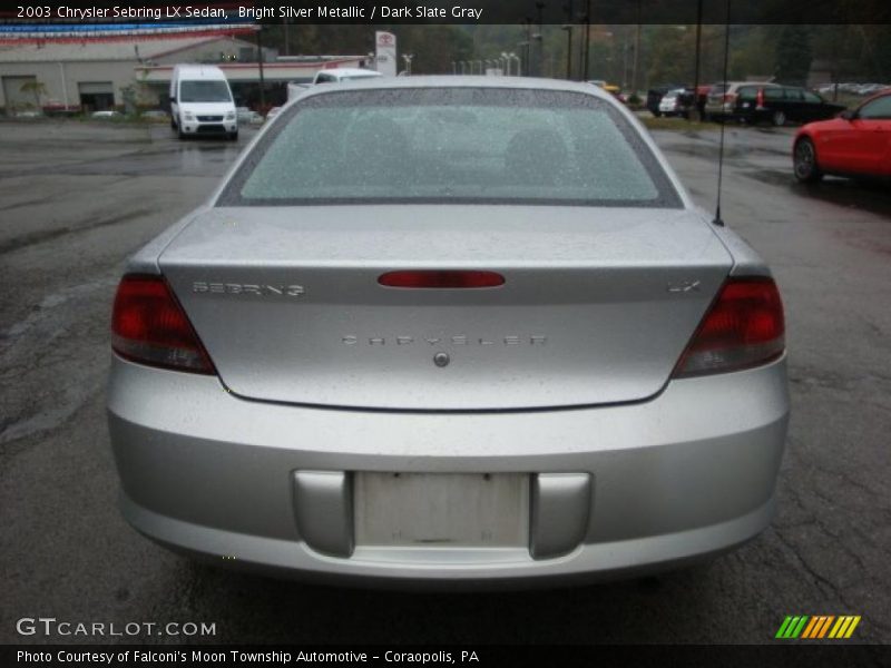 Bright Silver Metallic / Dark Slate Gray 2003 Chrysler Sebring LX Sedan