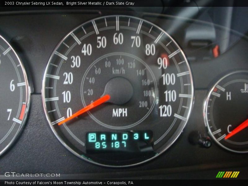 Bright Silver Metallic / Dark Slate Gray 2003 Chrysler Sebring LX Sedan