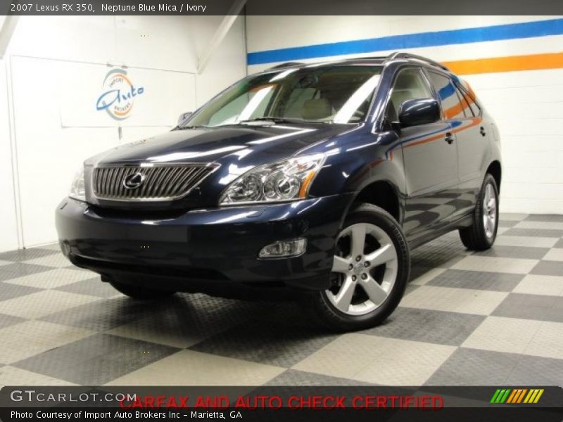 Neptune Blue Mica / Ivory 2007 Lexus RX 350