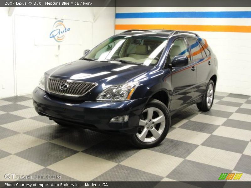 Neptune Blue Mica / Ivory 2007 Lexus RX 350