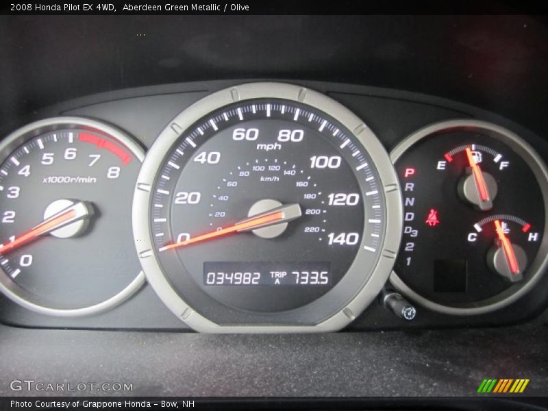 Aberdeen Green Metallic / Olive 2008 Honda Pilot EX 4WD