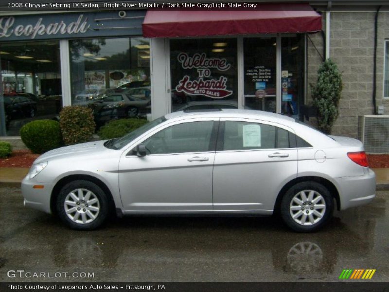 Bright Silver Metallic / Dark Slate Gray/Light Slate Gray 2008 Chrysler Sebring LX Sedan