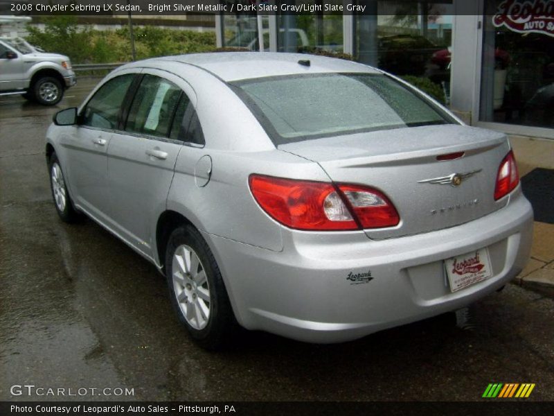 Bright Silver Metallic / Dark Slate Gray/Light Slate Gray 2008 Chrysler Sebring LX Sedan