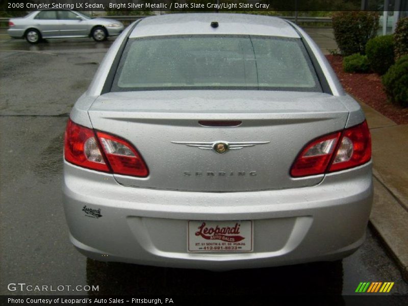 Bright Silver Metallic / Dark Slate Gray/Light Slate Gray 2008 Chrysler Sebring LX Sedan
