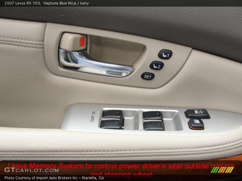 Neptune Blue Mica / Ivory 2007 Lexus RX 350