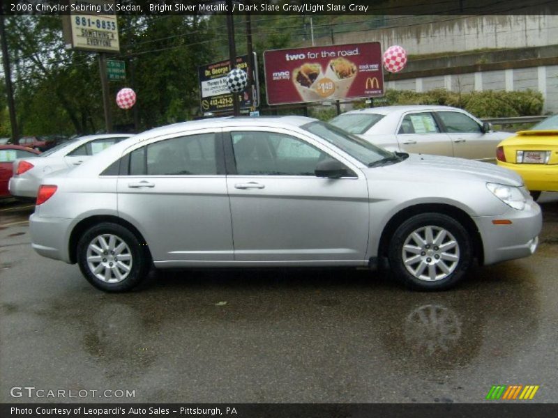 Bright Silver Metallic / Dark Slate Gray/Light Slate Gray 2008 Chrysler Sebring LX Sedan