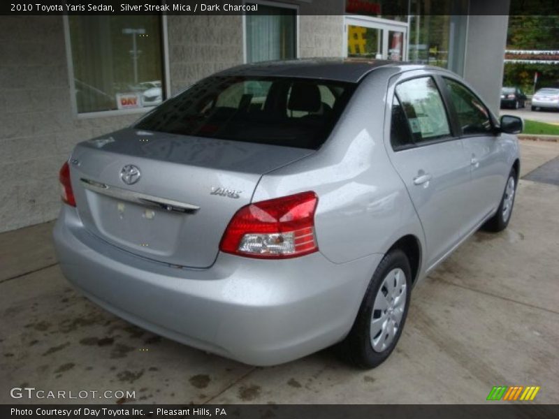 Silver Streak Mica / Dark Charcoal 2010 Toyota Yaris Sedan