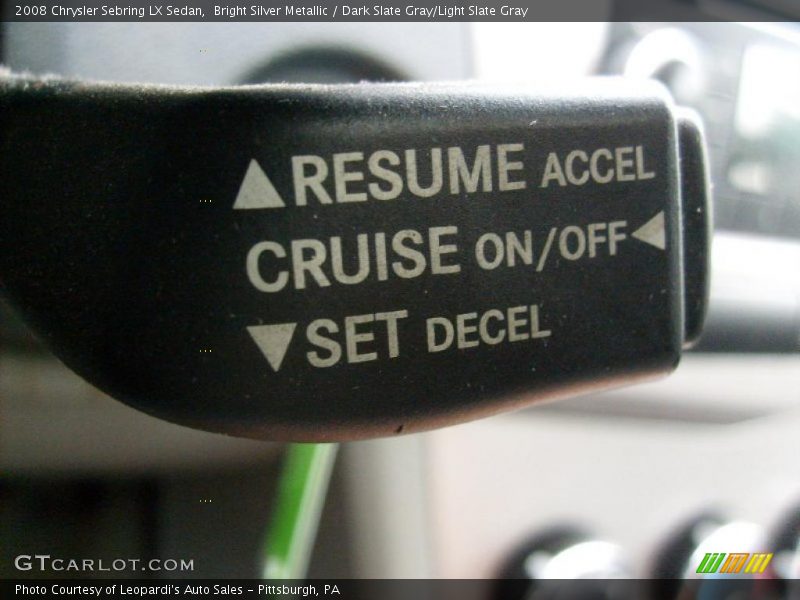 Bright Silver Metallic / Dark Slate Gray/Light Slate Gray 2008 Chrysler Sebring LX Sedan