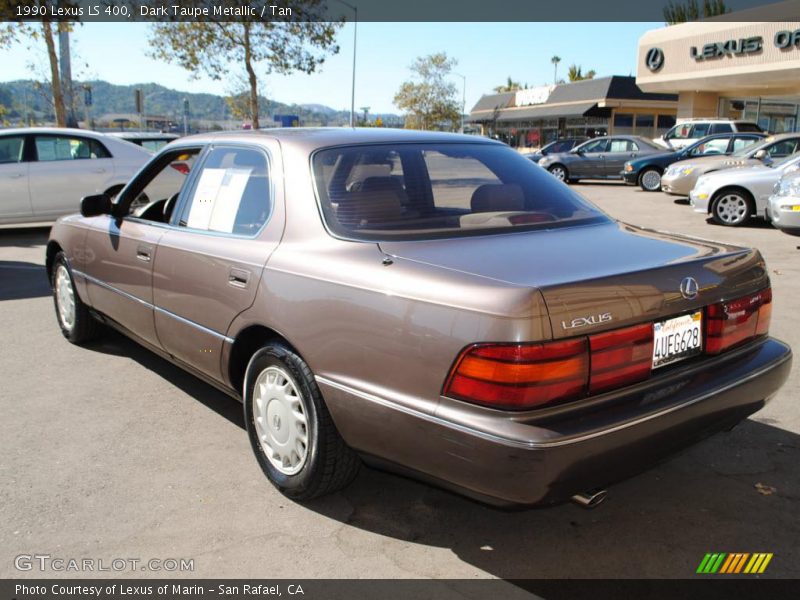 Dark Taupe Metallic / Tan 1990 Lexus LS 400