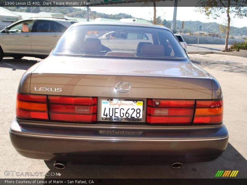 Dark Taupe Metallic / Tan 1990 Lexus LS 400