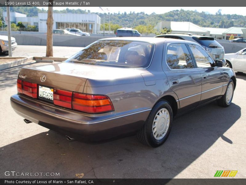 Dark Taupe Metallic / Tan 1990 Lexus LS 400