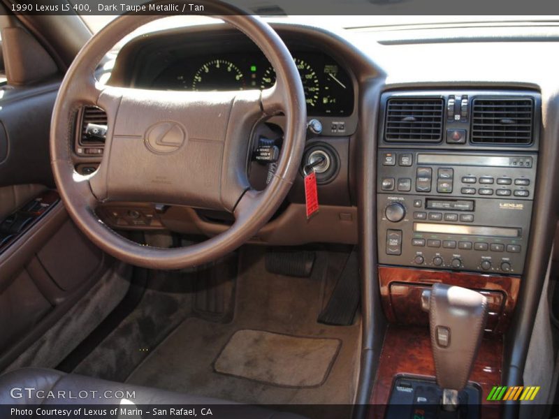 Dark Taupe Metallic / Tan 1990 Lexus LS 400