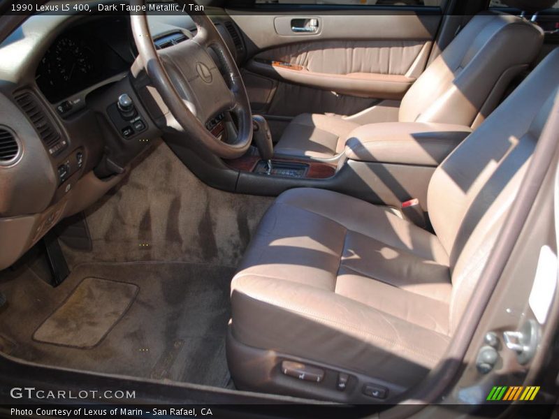 Dark Taupe Metallic / Tan 1990 Lexus LS 400