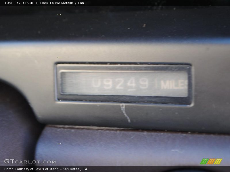 Dark Taupe Metallic / Tan 1990 Lexus LS 400