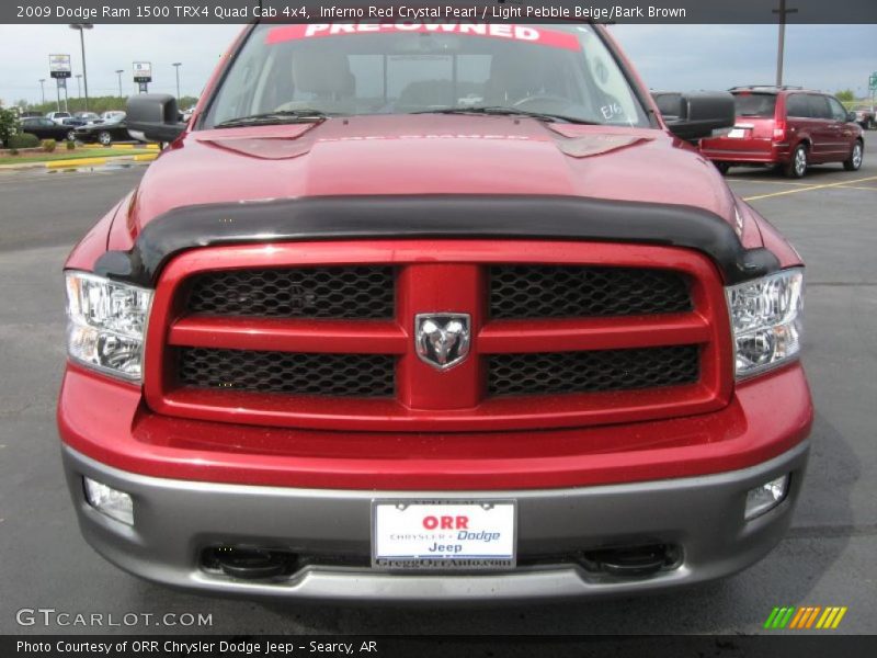 Inferno Red Crystal Pearl / Light Pebble Beige/Bark Brown 2009 Dodge Ram 1500 TRX4 Quad Cab 4x4