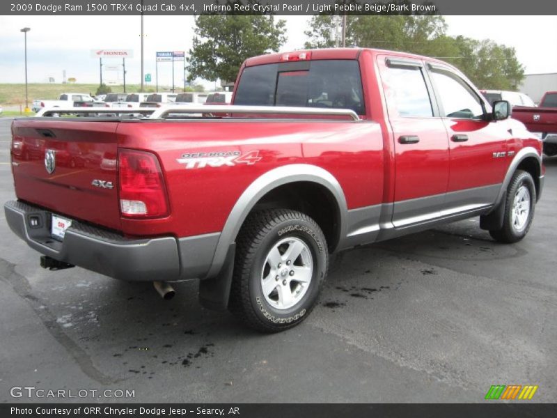 Inferno Red Crystal Pearl / Light Pebble Beige/Bark Brown 2009 Dodge Ram 1500 TRX4 Quad Cab 4x4
