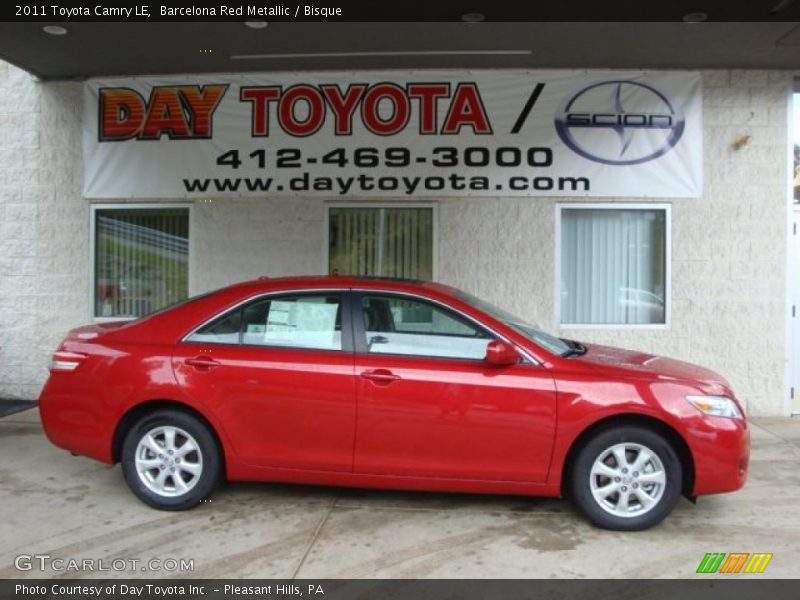 Barcelona Red Metallic / Bisque 2011 Toyota Camry LE