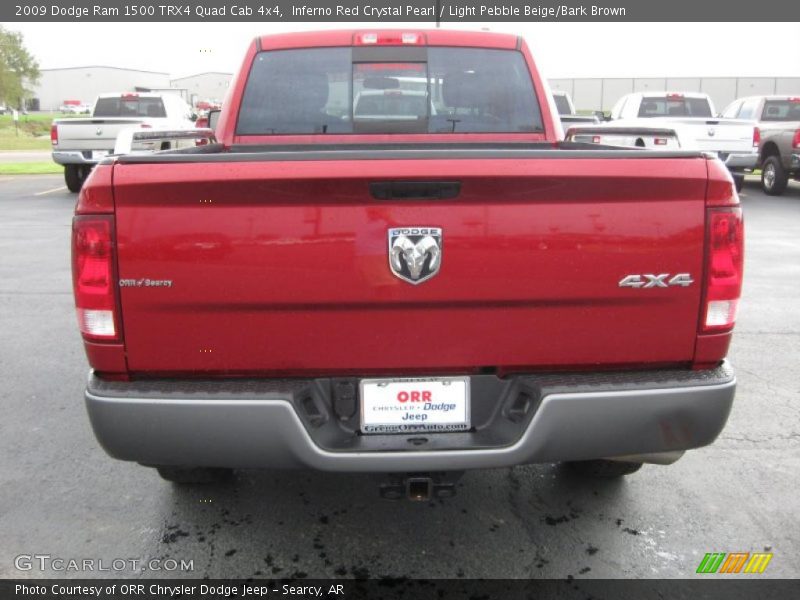 Inferno Red Crystal Pearl / Light Pebble Beige/Bark Brown 2009 Dodge Ram 1500 TRX4 Quad Cab 4x4