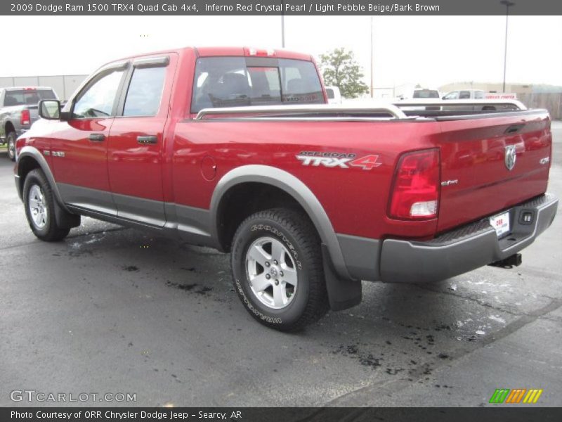 Inferno Red Crystal Pearl / Light Pebble Beige/Bark Brown 2009 Dodge Ram 1500 TRX4 Quad Cab 4x4