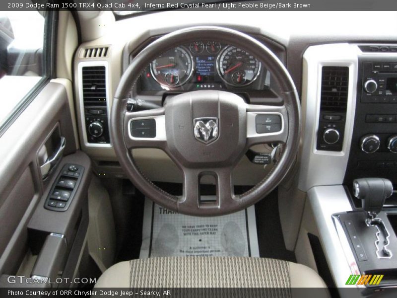 Inferno Red Crystal Pearl / Light Pebble Beige/Bark Brown 2009 Dodge Ram 1500 TRX4 Quad Cab 4x4