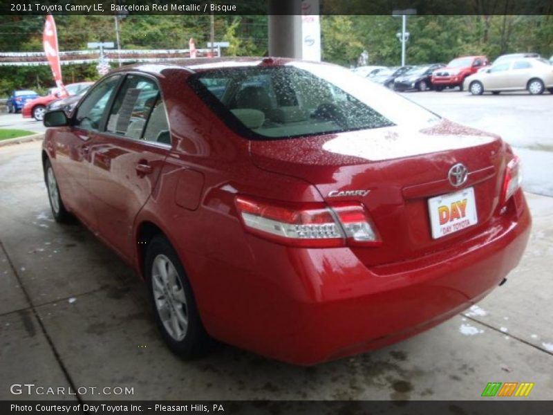 Barcelona Red Metallic / Bisque 2011 Toyota Camry LE