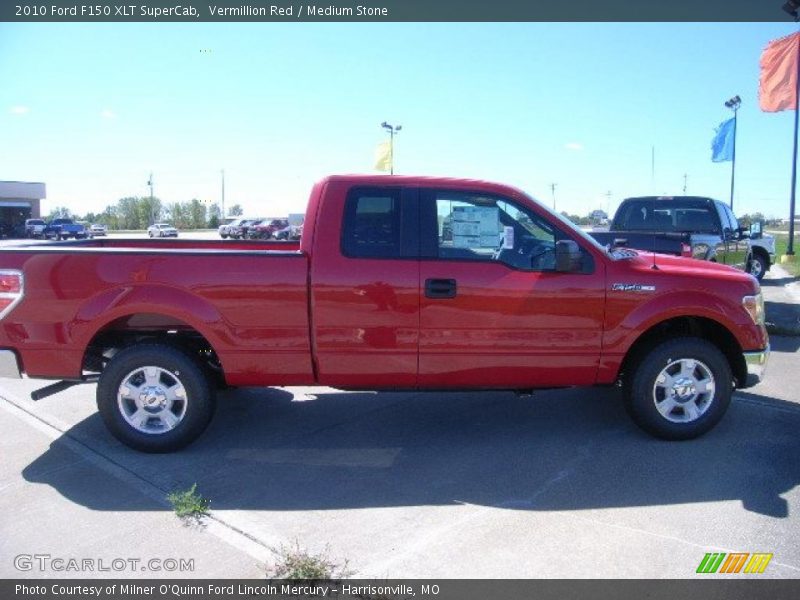 Vermillion Red / Medium Stone 2010 Ford F150 XLT SuperCab