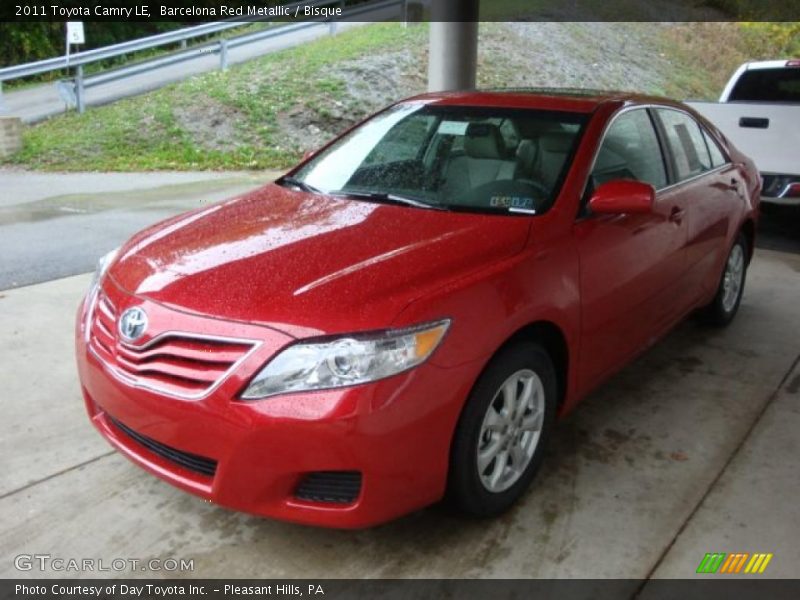 Barcelona Red Metallic / Bisque 2011 Toyota Camry LE