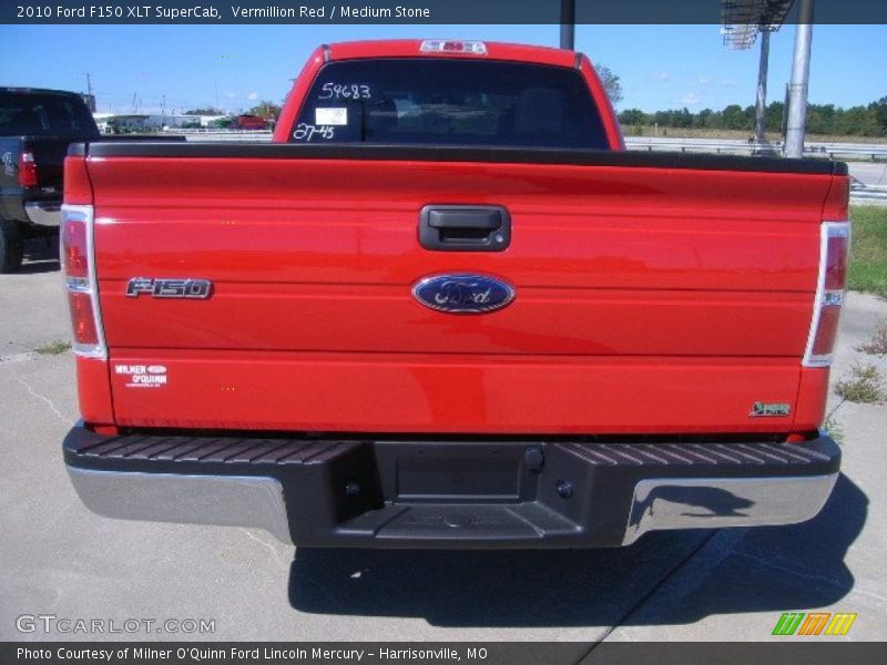 Vermillion Red / Medium Stone 2010 Ford F150 XLT SuperCab