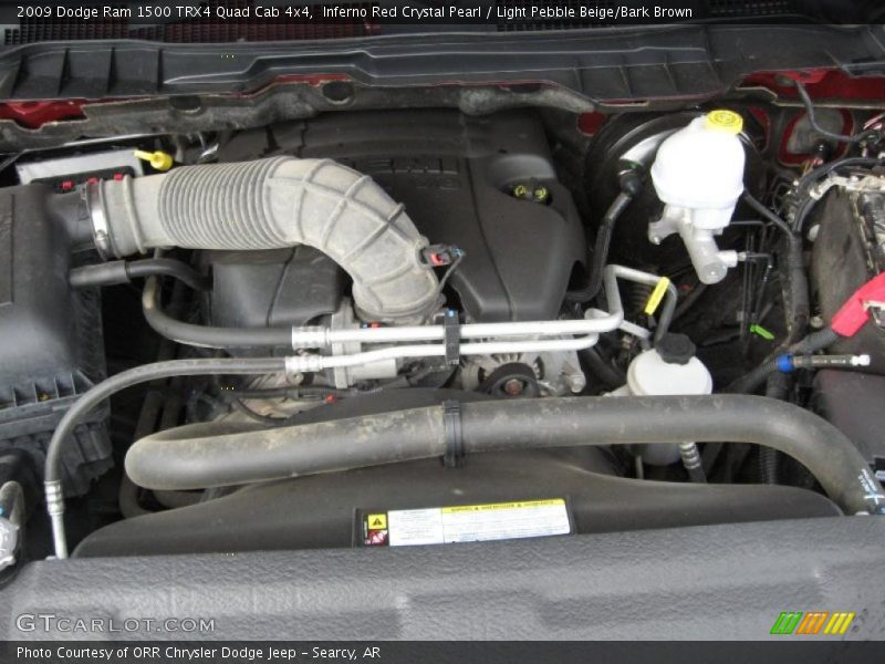 Inferno Red Crystal Pearl / Light Pebble Beige/Bark Brown 2009 Dodge Ram 1500 TRX4 Quad Cab 4x4
