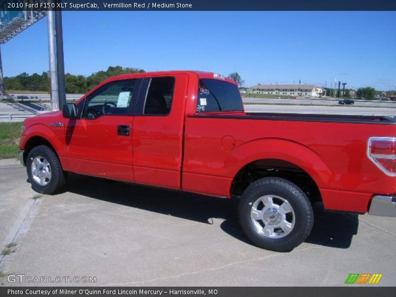 Vermillion Red / Medium Stone 2010 Ford F150 XLT SuperCab