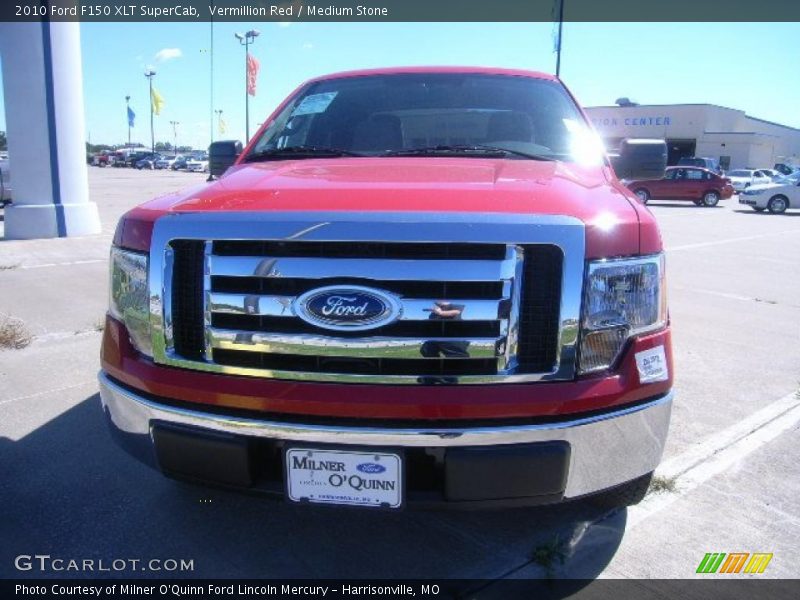 Vermillion Red / Medium Stone 2010 Ford F150 XLT SuperCab