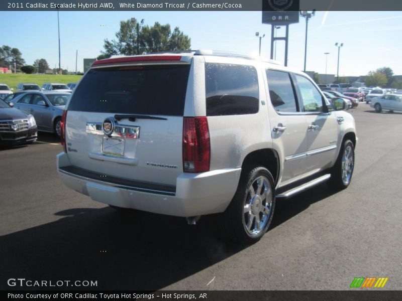 White Diamond Tricoat / Cashmere/Cocoa 2011 Cadillac Escalade Hybrid AWD