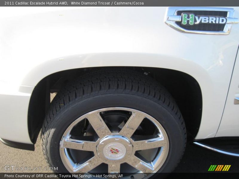 White Diamond Tricoat / Cashmere/Cocoa 2011 Cadillac Escalade Hybrid AWD