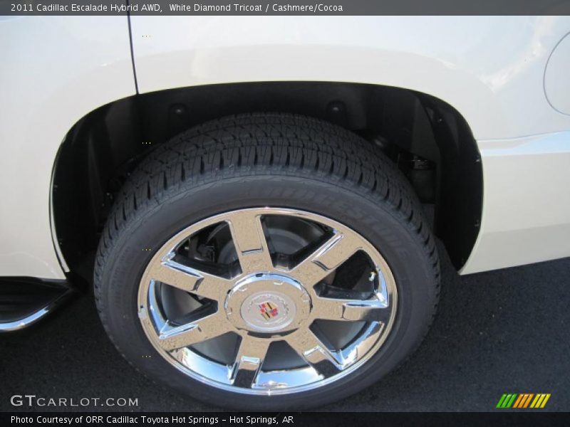 White Diamond Tricoat / Cashmere/Cocoa 2011 Cadillac Escalade Hybrid AWD