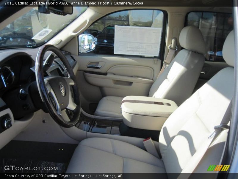 White Diamond Tricoat / Cashmere/Cocoa 2011 Cadillac Escalade Hybrid AWD