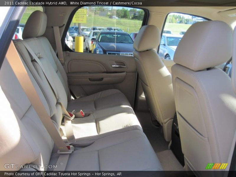 White Diamond Tricoat / Cashmere/Cocoa 2011 Cadillac Escalade Hybrid AWD