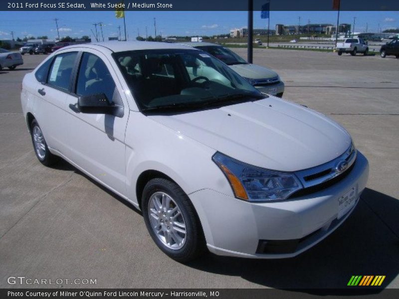 White Suede / Medium Stone 2011 Ford Focus SE Sedan