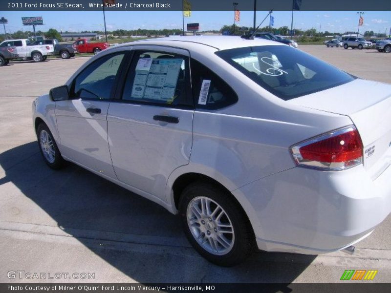 White Suede / Charcoal Black 2011 Ford Focus SE Sedan