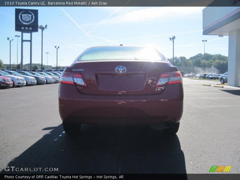 Barcelona Red Metallic / Ash Gray 2010 Toyota Camry LE
