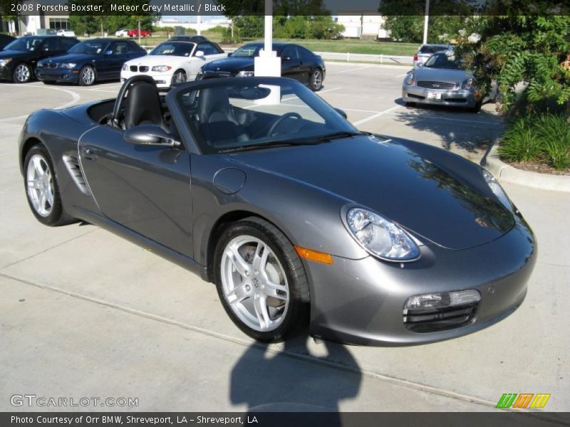 Meteor Grey Metallic / Black 2008 Porsche Boxster