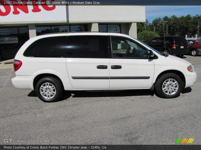 Stone White / Medium Slate Gray 2007 Dodge Grand Caravan SE