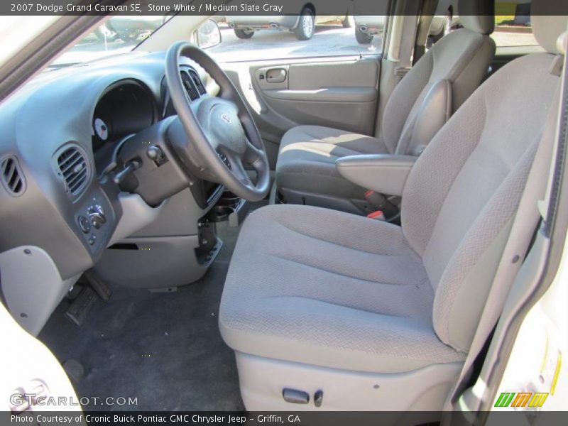 Stone White / Medium Slate Gray 2007 Dodge Grand Caravan SE