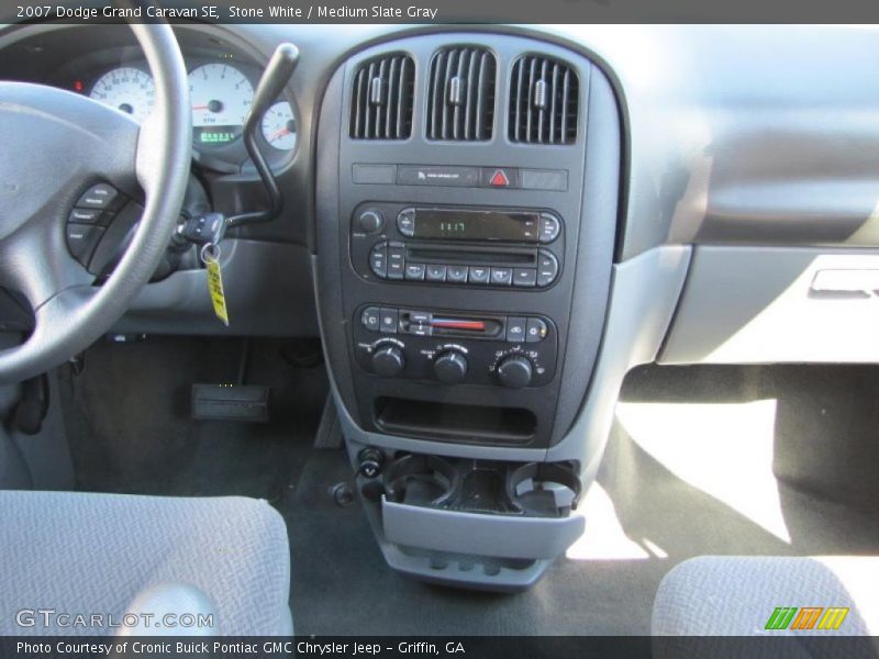 Stone White / Medium Slate Gray 2007 Dodge Grand Caravan SE