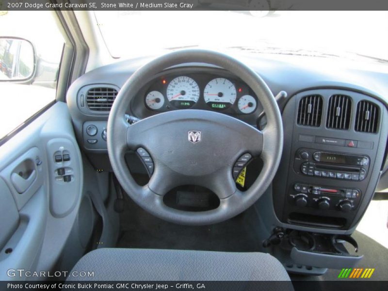 Stone White / Medium Slate Gray 2007 Dodge Grand Caravan SE