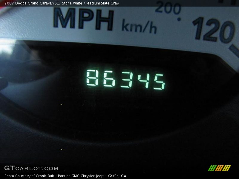 Stone White / Medium Slate Gray 2007 Dodge Grand Caravan SE