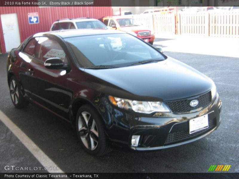 Ebony Black / Black Sport 2010 Kia Forte Koup SX